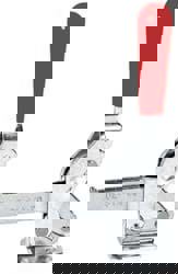 Manual Hold-Down Toggle Clamp: Vertical, 600 lb Capacity, Solid Bar, Flanged Base